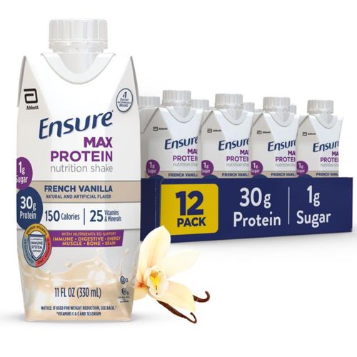 Batido proteico Ensure Max vainilla francesa 30 g de proteína 330 ml 12 unidades