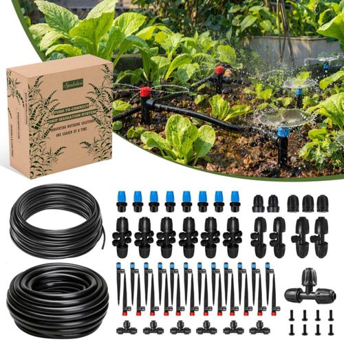 Kit de riego por goteo Spalolen de 2 zonas con línea principal de 15 m