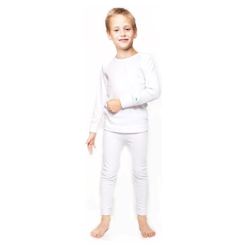 Conjunto Térmico Para Niño Tejido Ultra Suave Blanco Nyxmart