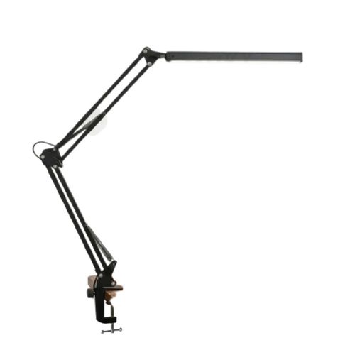 Lámpara De Escritorio Con  Brazo Oscilante De 360 Grados Color Negro