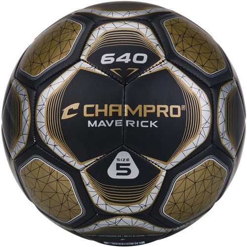 Champro Maverick Balón de fútbol, Talla 3, Negro, Oro Vegas