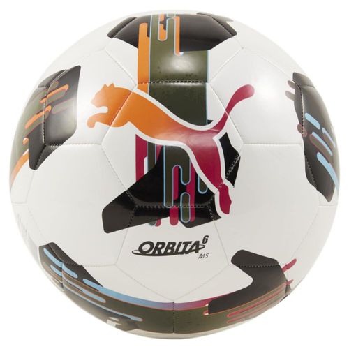Puma, Balón de Fútbol Puma Orbita 6 MS, Unisex, Blanco y Muticolor, Ta