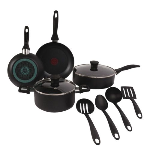 T-Fal Bateria de cocina de 10 piezas Vital ¡Todo lo que necesitas para