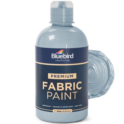 Pintura para tela BLUEBIRD Plata Metálica 500 ml Permanente