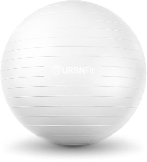 Pelota de ejercicio URBNFit 45 cm antiexplosión blanca