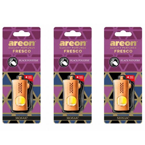 Ambientador para coche AREON Fresco FGM05 Black Fougère paquete de 3