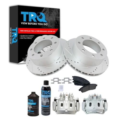 Kit de pastillas y discos de freno TRQ traseros para Ford Excursion 2000-05
