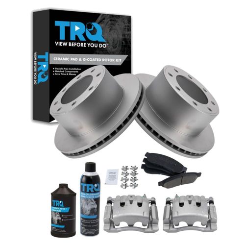 Kit de frenos traseros TRQ con recubrimiento G cerámico para Ford F-250 F-350