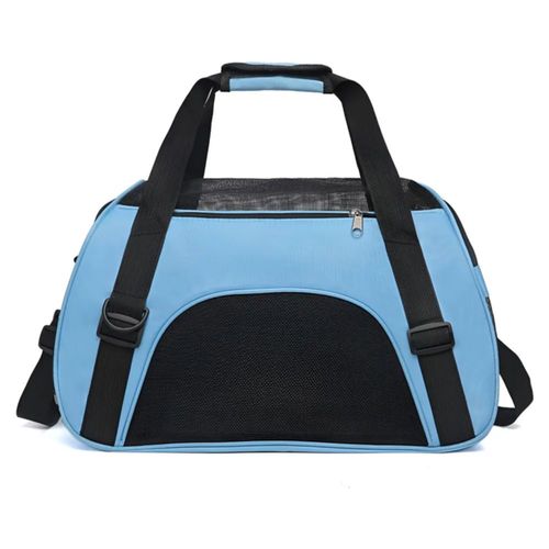 Bolsa Transportadora Para Mascotas Portátil Y Plegable Azul