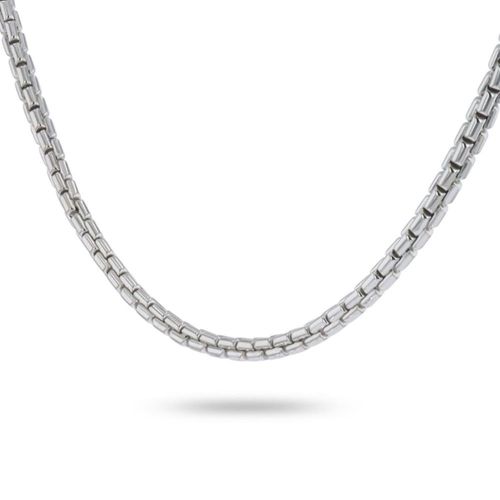 Cadena De Plata Blanca 925 Redonda (43 + 3Cm Aprox)