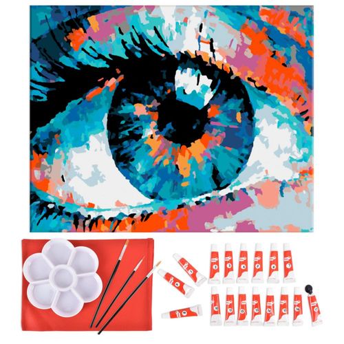 Lienzo para pintar por numero ojo
