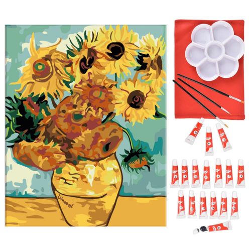 Lienzo para pintar por numero Los girasoles