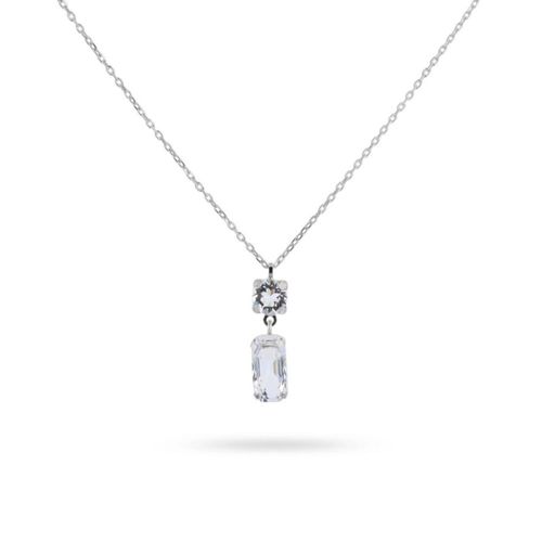 Dije Con Cadena De Plata Con Zirconia