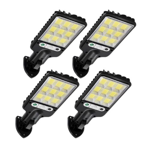 4 Lámparas Solares Super Brillante Color Negro