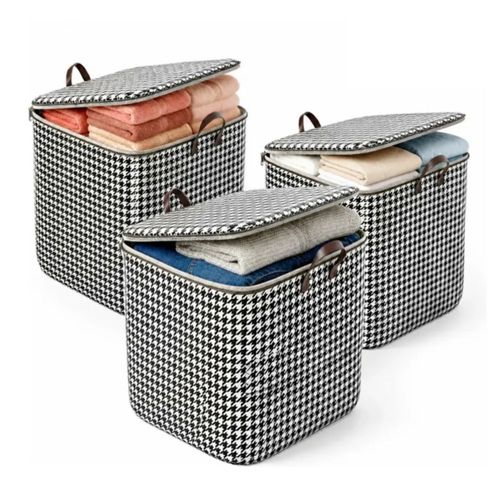 3 Bolsas Organizadoras, Versátiles Negro/Blanco