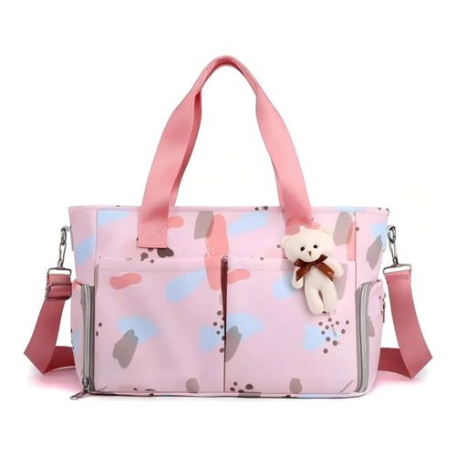 Bolsa Pañalera Para Bebé, Impermeable Color Rosa