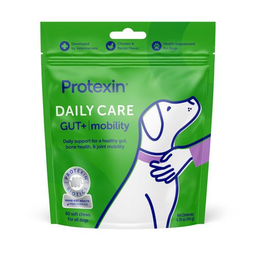 Suplemento para perros Protexin Gut+ Mobility 60 masticables sabor pollo y tocino