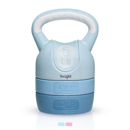 Set de kettlebells ajustables Yes4All de 5 a 12 lb con cierres de plástico
