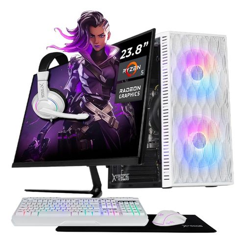 Xtreme pc vega 11 ryzen 5 16gb ssd 1tb monitor 23.8 white