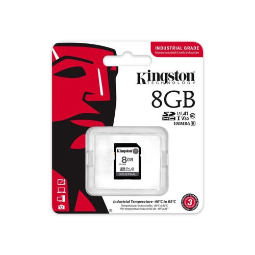 Kingston Tarjeta SD Industrial, Capacidad: 8GB, Clase 10, UHS-I, U3, V