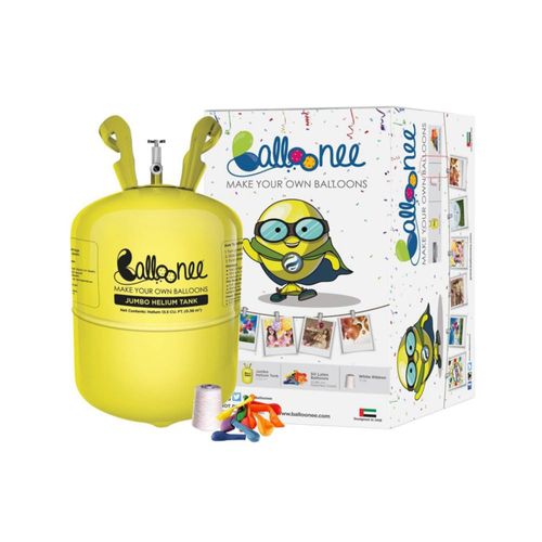Kit de fiesta con helio Balloonee Jumbo de 13.5 pies cúbicos con 50 globos