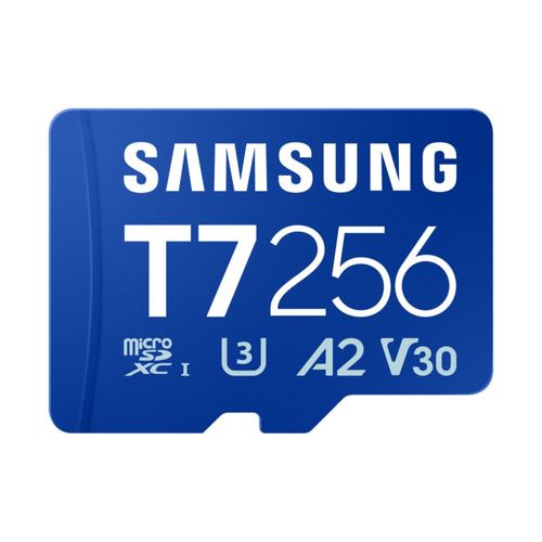 Tarjeta de memoria microSDXC Samsung T7 de 256 GB velocidad de transferencia de 170 MB/s