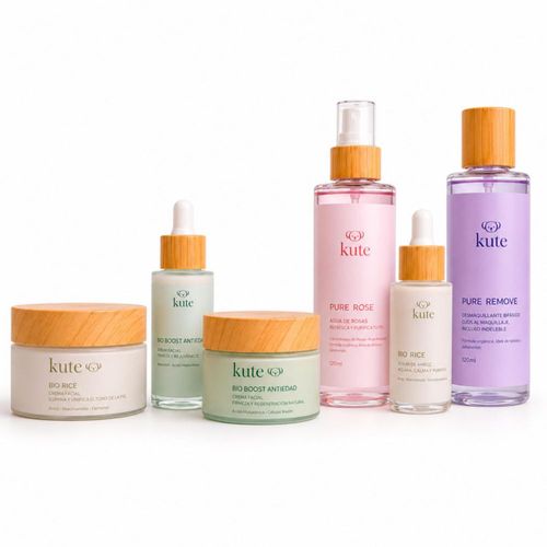 Kit Kute Day Skincare Crema Arroz Acido Hialuronico Set