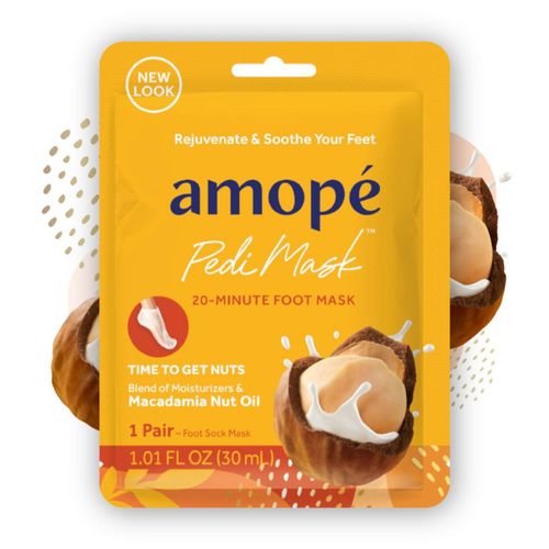 Mascarilla para pies Amope Pedi Mask con aceite de nuez de macadamia 3 pares