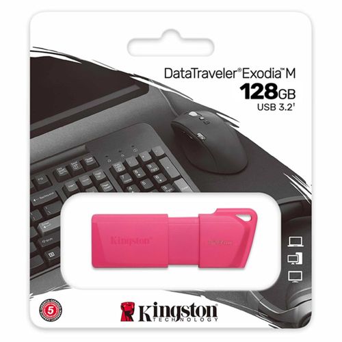 Kingston USB DataTraveler Exodia M, Capacidad: 128GB, USB-A 3.2 Gen 1,