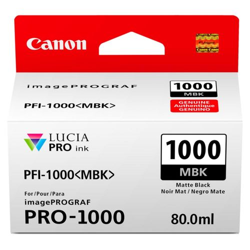Cartucho de tinta Canon PFI-1000 negro mate 80 ml para PRO-1000