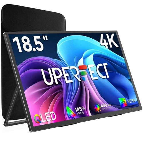 Monitor portátil UPERFECT de 185" 4K QLED de 400 nits