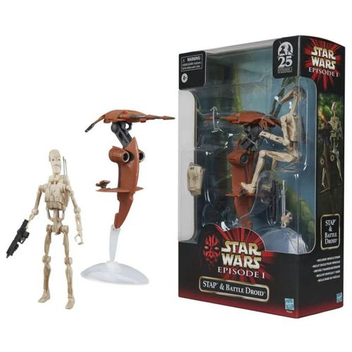 Figura de acción Hasbro Star Wars 6" STAP y Droide de combate