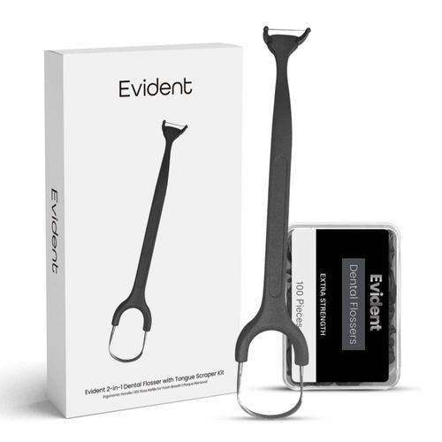 Kit de hilo dental 2 en 1 Evident con 100 recambios