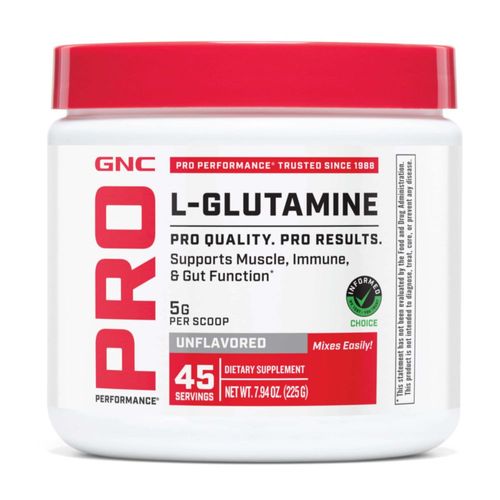 Suplemento GNC Pro Performance L-Glutamina 225 g sin sabor