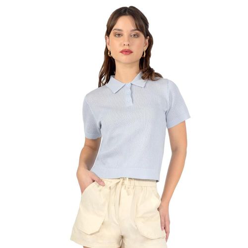Playera Polo Tejida Con Textura Para Mujer Quarry
