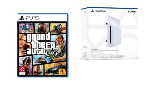 Disc Drive For PS5 Digital Edition Consoles (Slim) + PS5 Grand Theft Auto V
