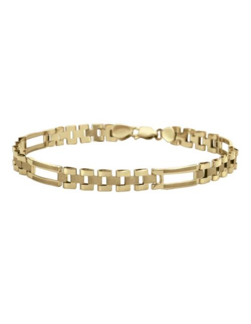 PULSERA COLECCION REAL ORO 14K 6MM CRISTAL JOYAS