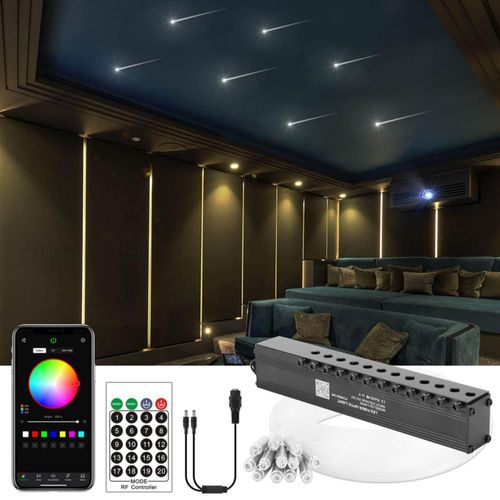 Kit de luces de fibra óptica CHINLY Meteor 3W Bluetooth 3 m