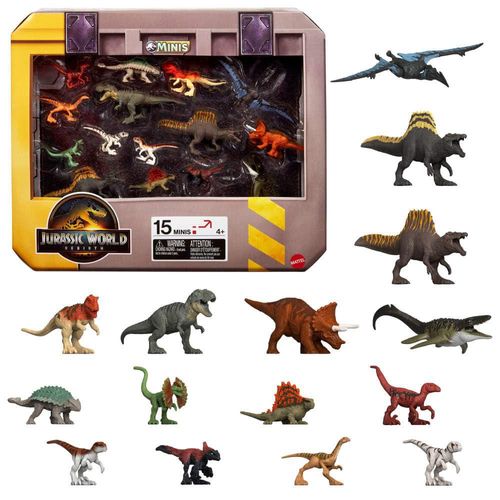 Set mini de 15 figuras de dinosaurios inspiradas en Jurassic World Rebirth