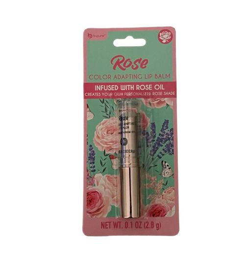 Bálsamo labial b.pure con aceite de rosa y tono rosado 28 g transparente