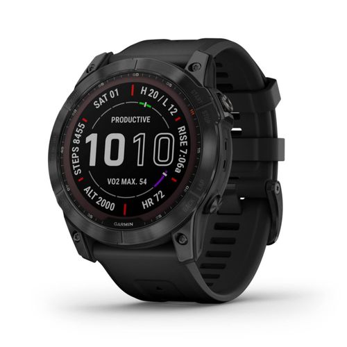 Garmin Fenix 7X Zafiro Solar Negro DLC Ti Negro 51 mm (Reacondicionado