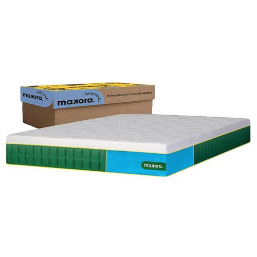 Colchón Individual Makora Elara Hybrid Deluz Memory Foam En Caja