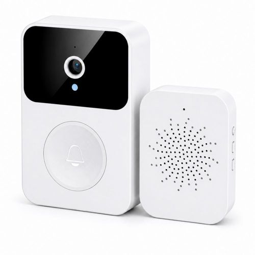 Timbre Inteligente Inalámbrico con Cámara HD WiFi Pantalla LCD Visión Nocturna Audio Bidireccional y Sensor de Movimiento