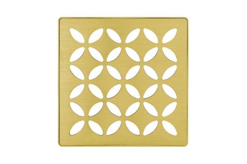 Desagüe de ducha Schluter Kerdi Floral 10 cm dorado cepillado