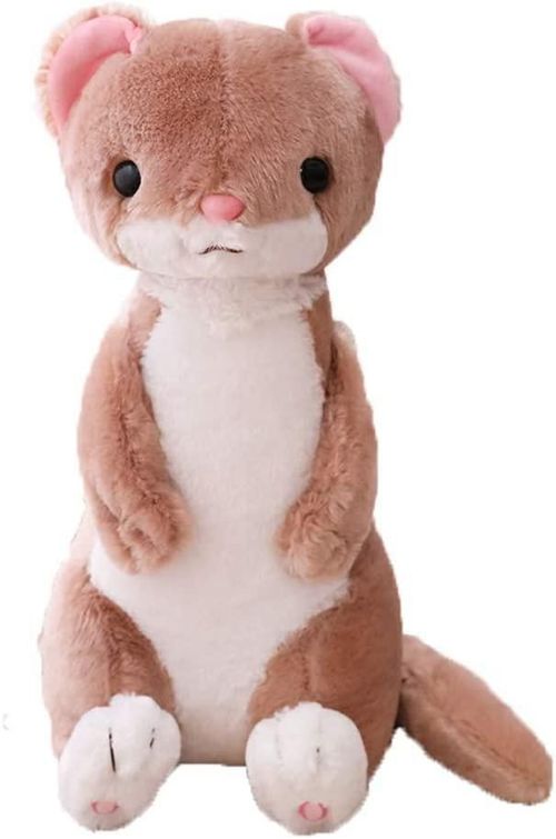Almohada de peluche Rosiha hurones 50 cm marrón