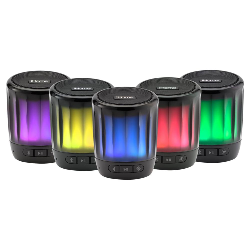 Bocina Bluetooth Portátil iHome iBT810B luces 7 hrs batería