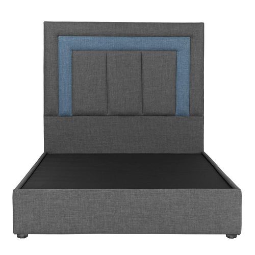 Cabecera Matrimonial Dicasa Bora Gris + Base Cama CDZ