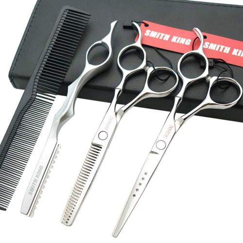 Set de tijeras de corte y entresacado para cabello Smithking 6" de acero inoxidable