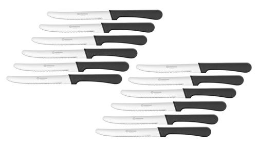 Juego de 12 cuchillos para carne Cuisinox de acero inoxidable de 22 cm