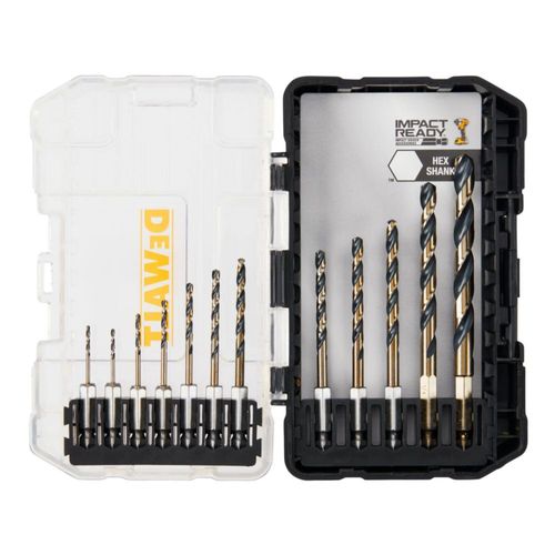 Juego de brocas DEWALT DWAH1182 de 12 piezas Black & Gold